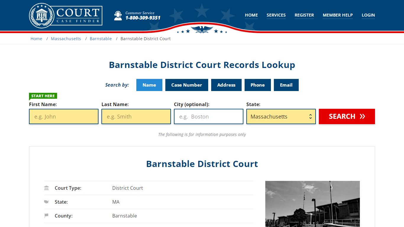 Barnstable District Court Records Lookup - CourtCaseFinder.com